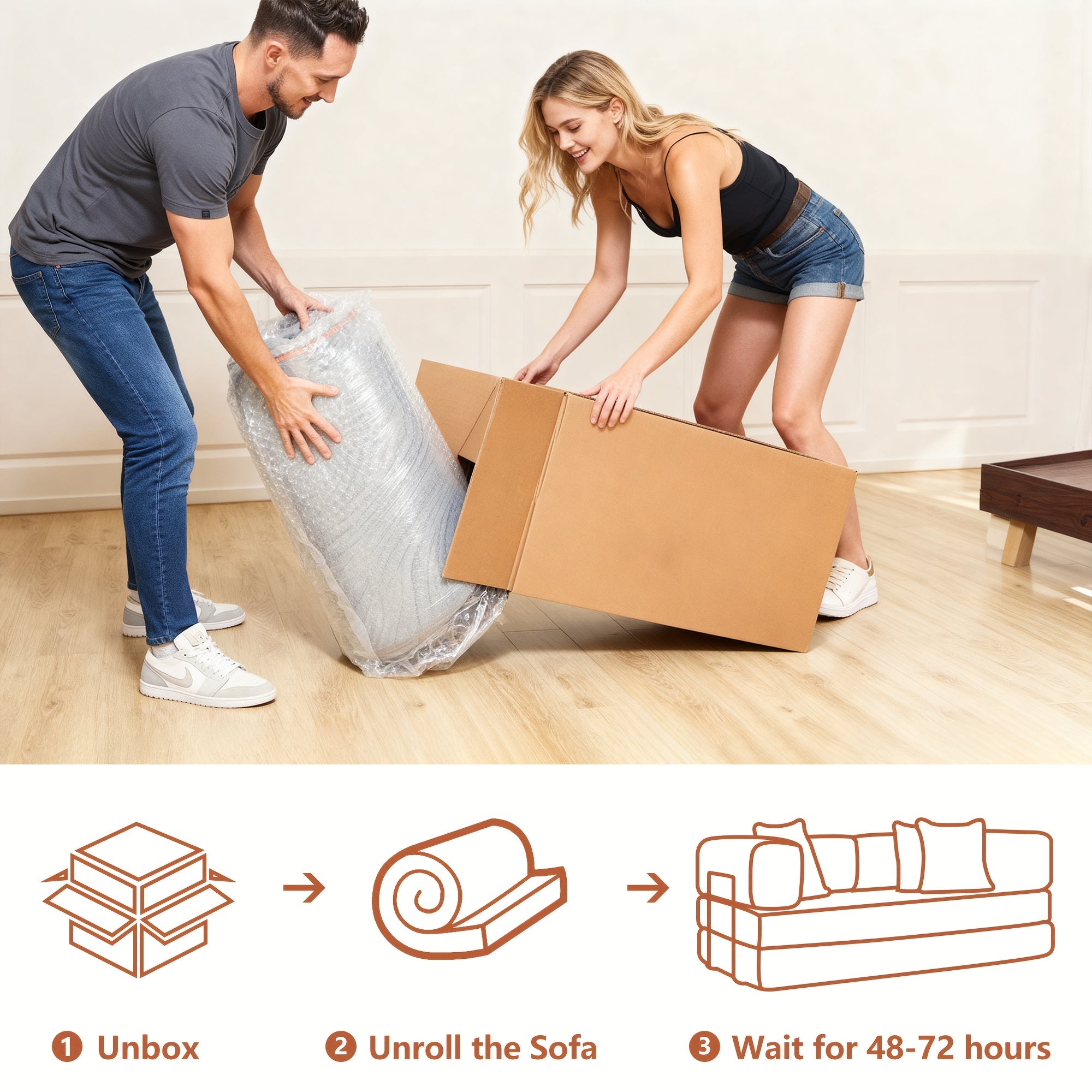 T-490B Crackers, foldable sofa bed