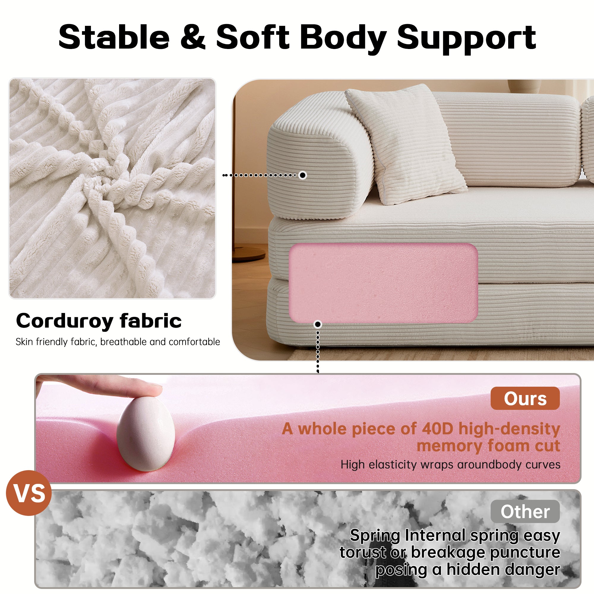 T-490B Crackers, foldable sofa bed