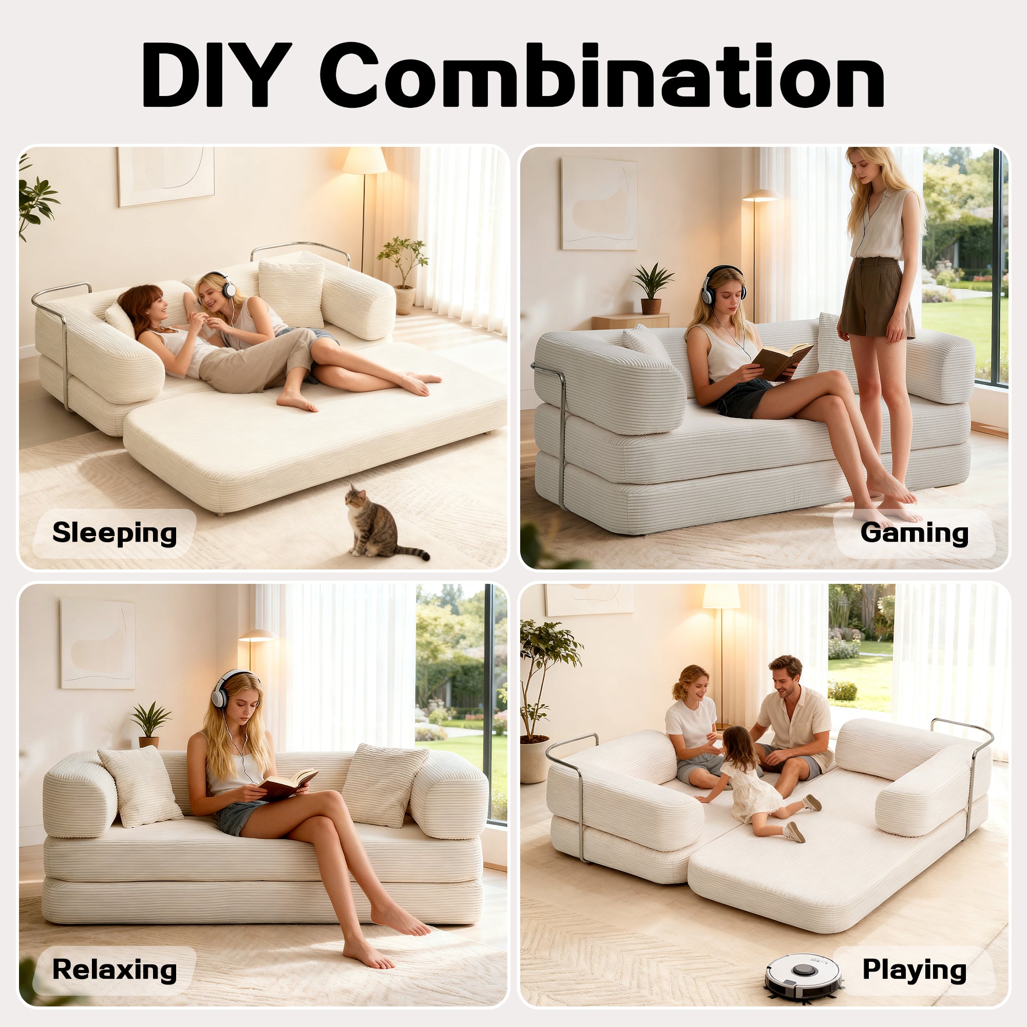 T-490B Crackers, foldable sofa bed